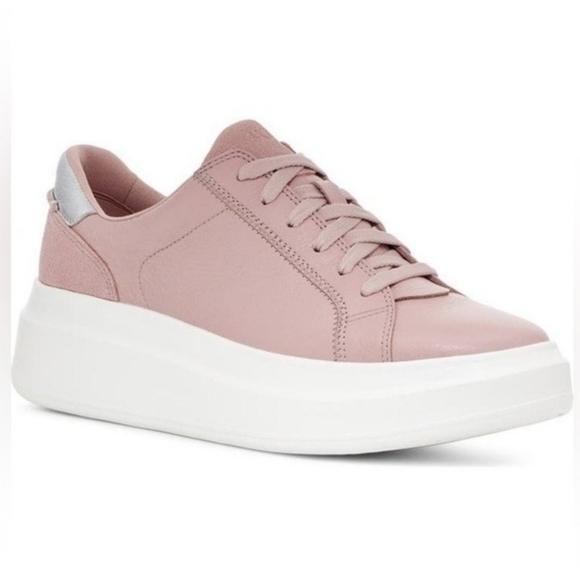 UGG Shoes - NEW UGG Scape Platform Sneakers Leather Lace Up Low Top Rose